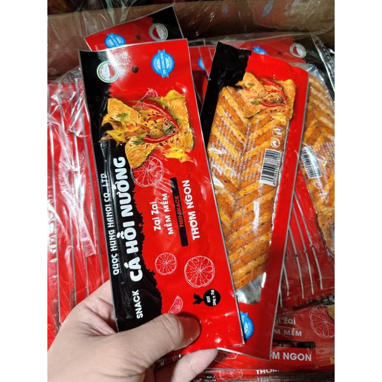 Red Watermelon Brand Spicy Grilled Salmon Snack (1 pack)