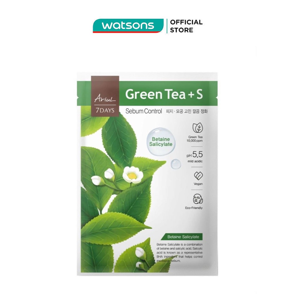 Ariul 7Days Green Tea Mask + Betaine Salicylate Green Tea Tightens Sebum Regulating Hai…