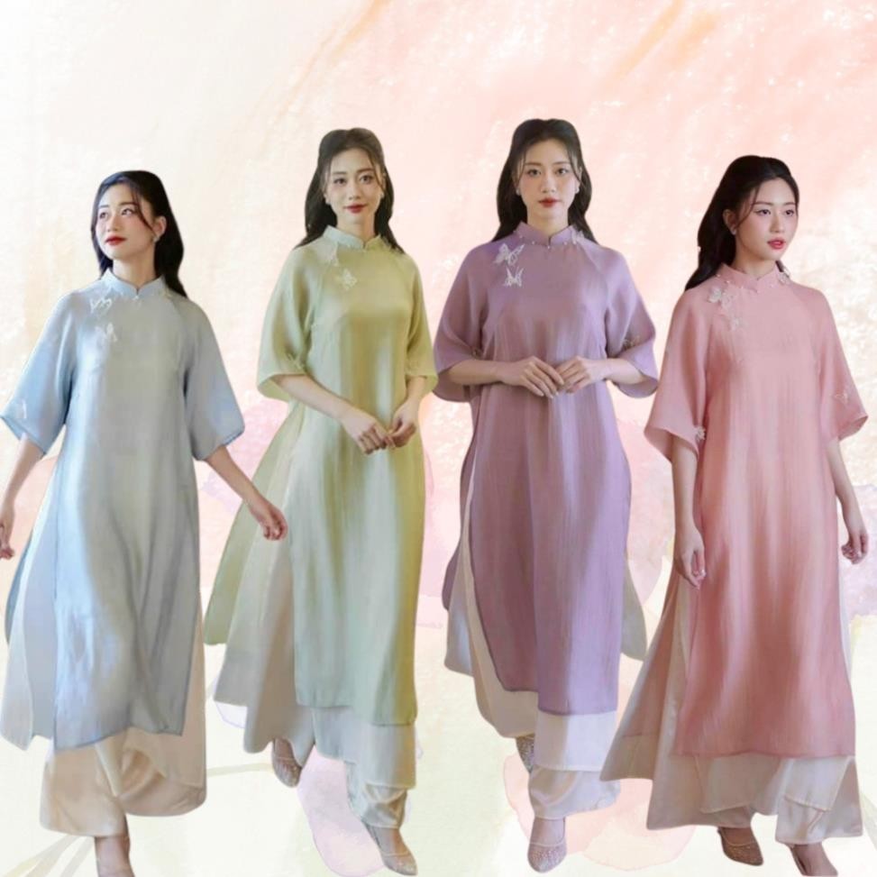 Ao Dai CNY, Ngoc Diem Ao Dam Full Color, Soft Fabric Easy To Wear