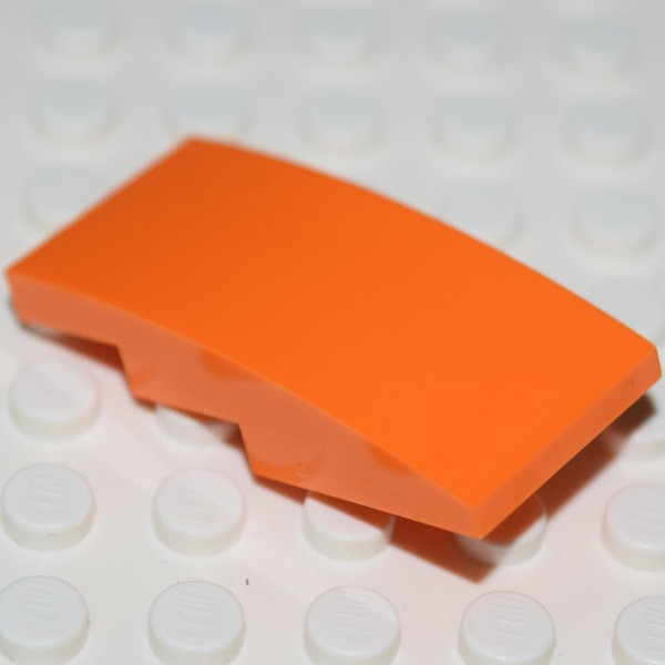 [1 Piece] LEGO Piece 2x4 Curved Bow Orange ID 6054529 93606
