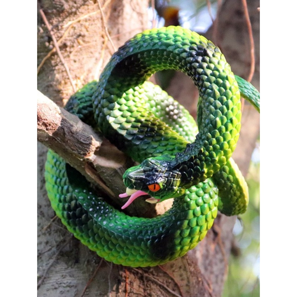 Model Paradise✨Simulation Animal Python Children's Tricky Toys Snakes Golden Python Reptile Ornaments Figure Cognitive Model