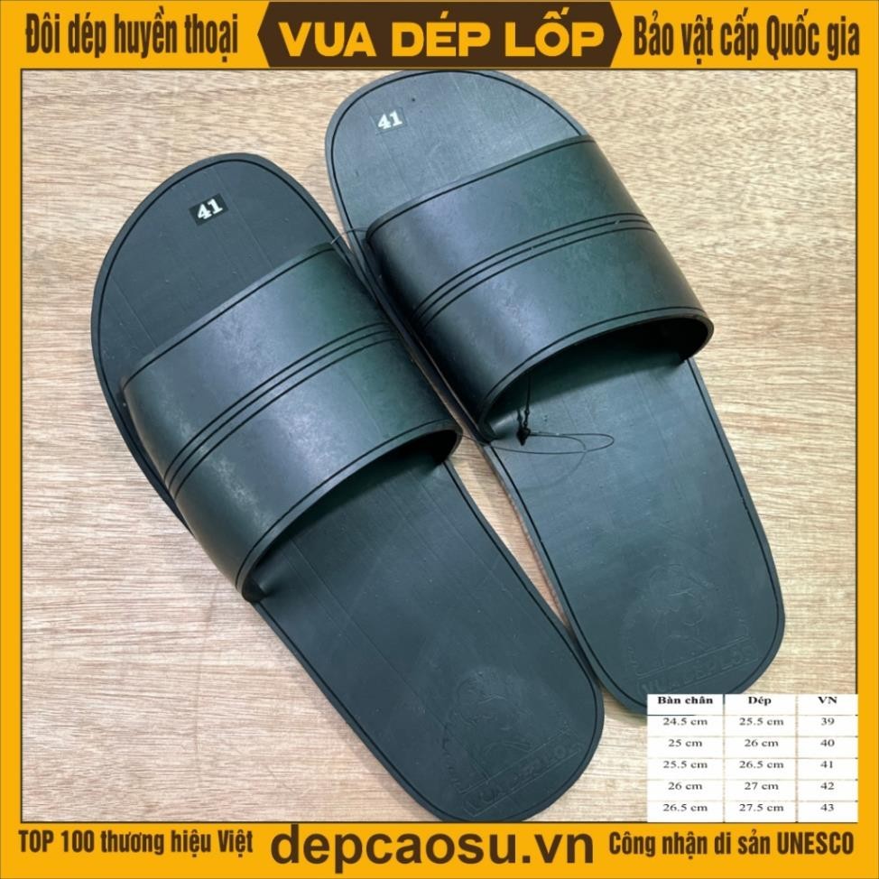 Rubber Sandals 1 Horizontal Strap, Handcrafted By King Pham Quang Xuan Tire Slippers, Real Photo, Warranty And Available