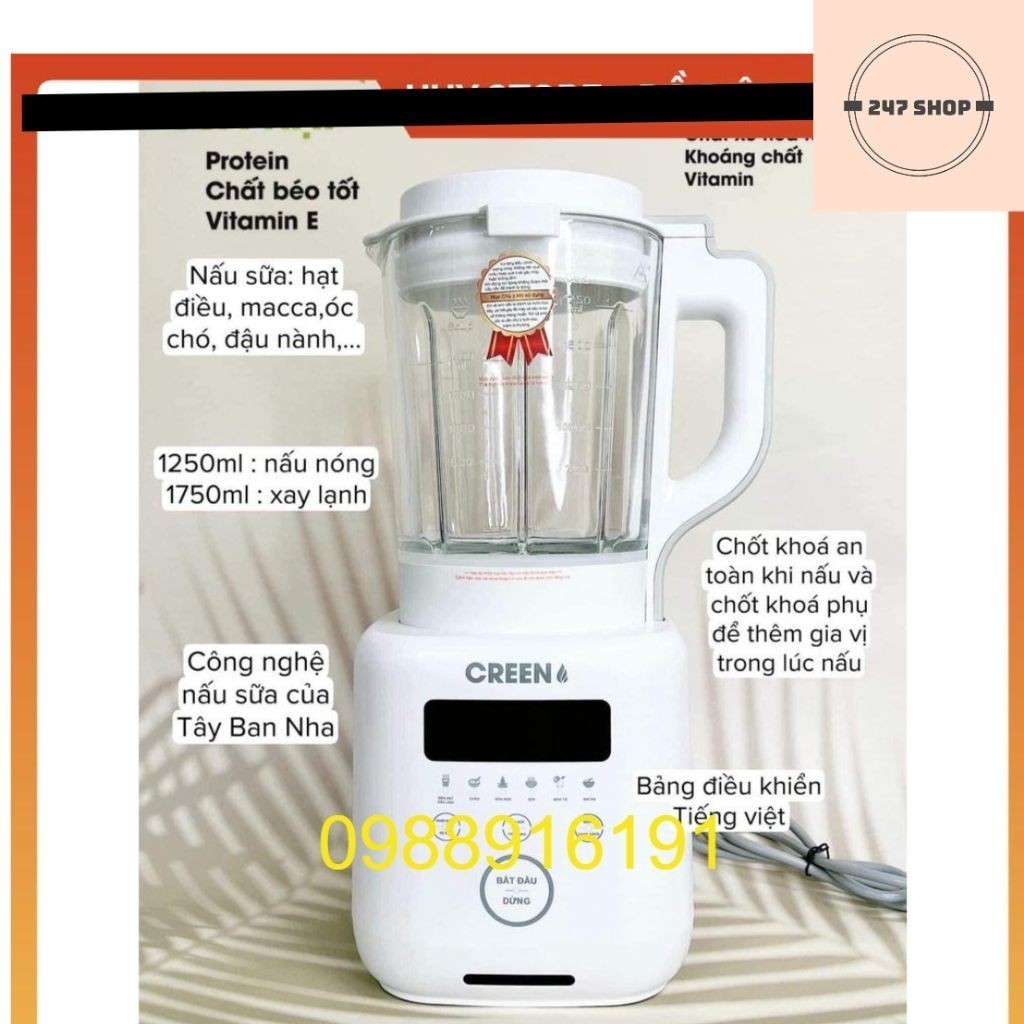 Green BA Multi-Purpose Nut Milk Maker - 138 High-Tech Genuine Product, CREEN BA White Multi-Purpose Grain Milk Maker