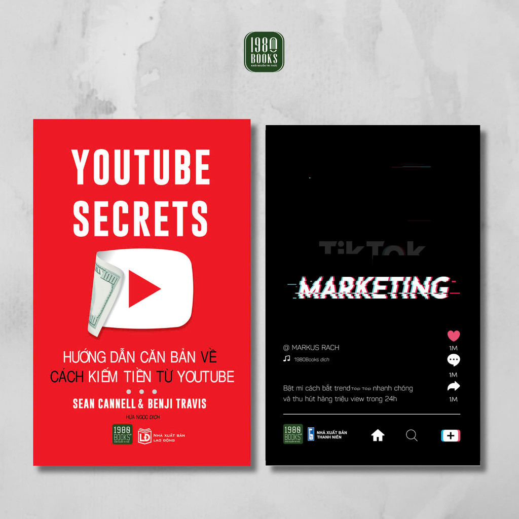 Book - Combo Revealing How to Earn Millions of Views from Social Networks: Tiktok Marketing + Basic Instructions on How to Make Money from Youtube HS