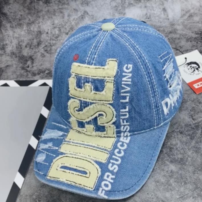 Diesel hats and caps mixed with jeans fabric, standard form, super beautiful street fashion (Real photos)