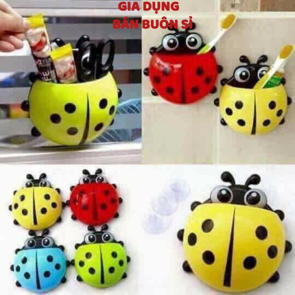 Vacuum Bathroom Shelf - Orange Bug Toothbrush Holder Toothpaste Wall Drainage Funny Multi-Colored kededo