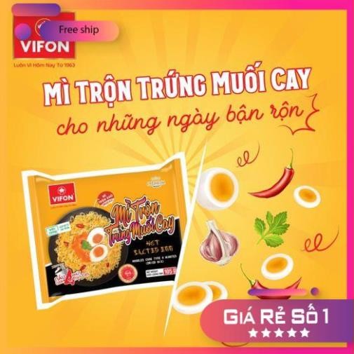 Carton of 24 packs of VIFON Spicy Salted Egg Noodles -105g/Pack