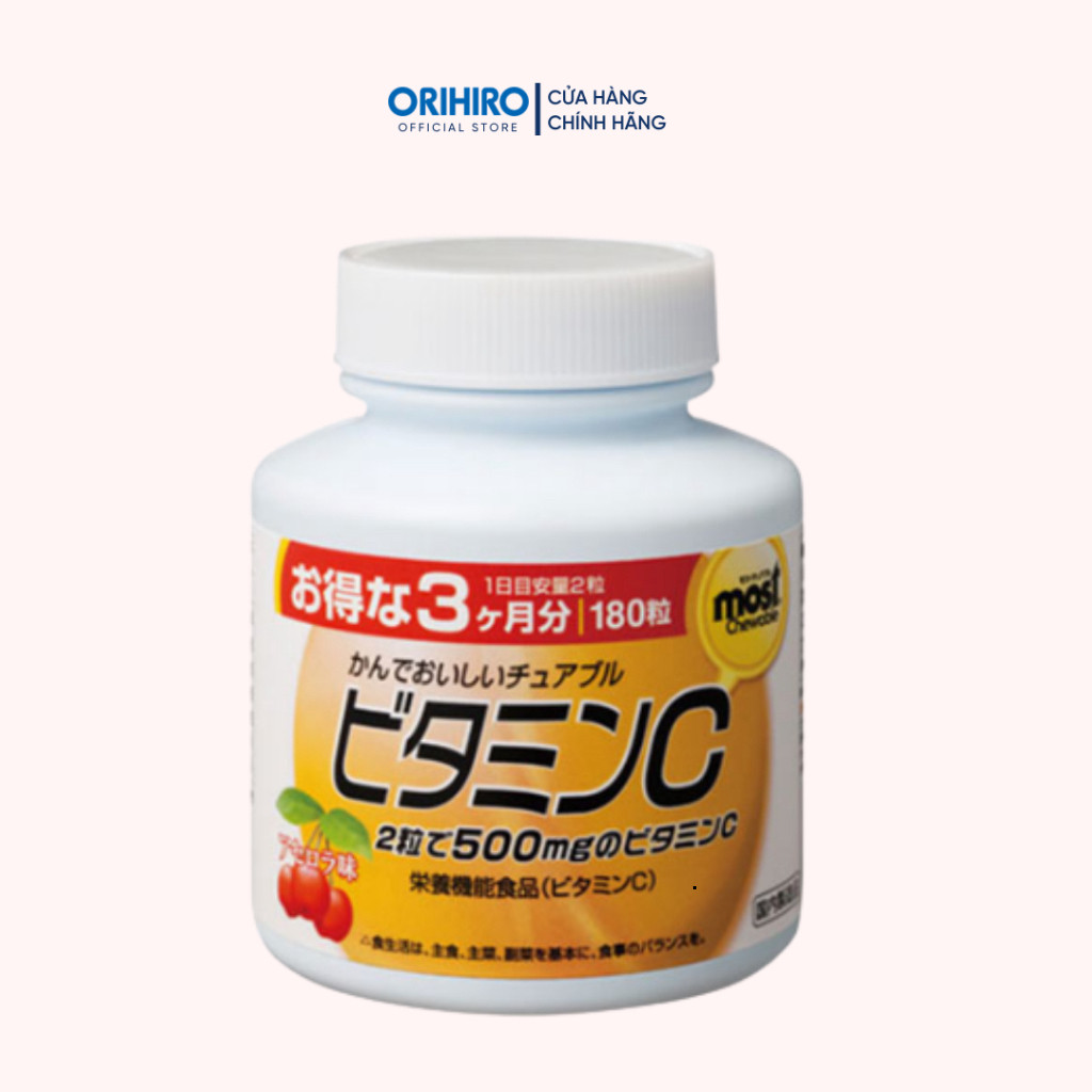 Orihiro Vitamin C chewable tablets box of 180 tablets