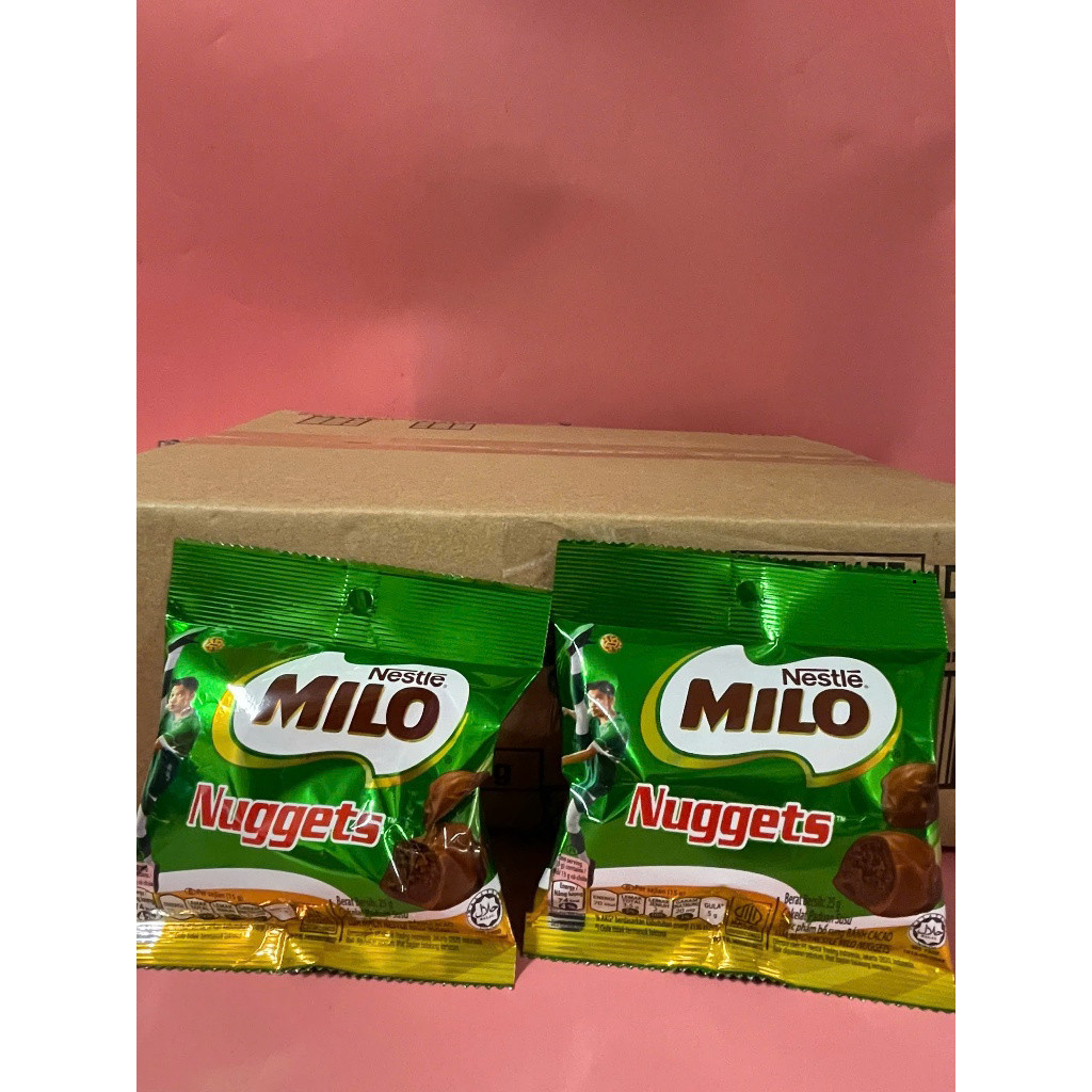 Milo Nuggets Chocolate Balls Pack 25g new date