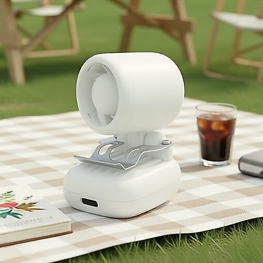 Foldable Clip-on Cap Fan, USB-Powered Mini with Strong Clamp, Handheld & Long-Battery Life Kipas Klip Topi Boleh Lipat, Mini Kuasa USB dengan Cengkaman Kuat, Genggam & Hayat Bateri Tahan Lama