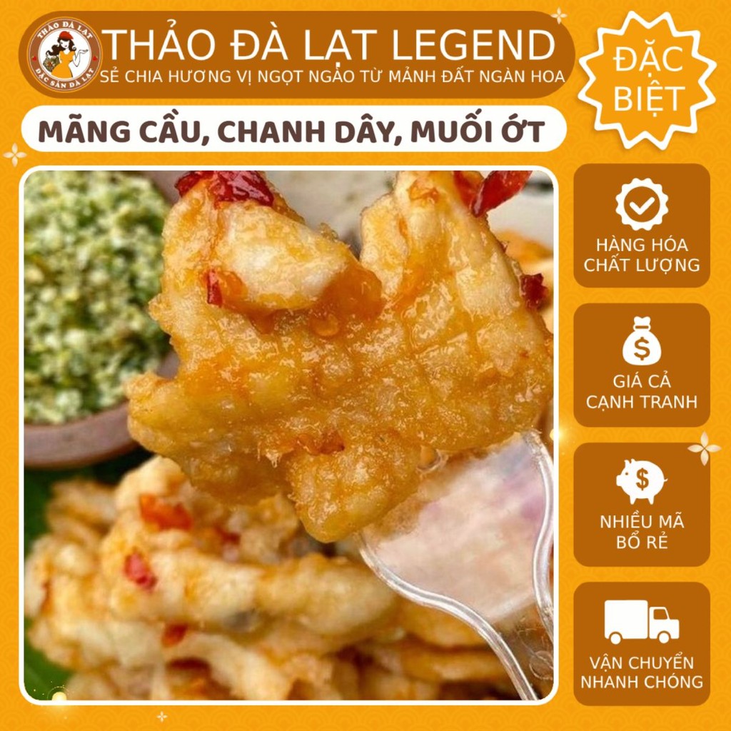 Soursop Soursop Mixed with Dried Passion Fruit Shaken with Salt, Spicy, Salty, and Delicious Chili - THAO DA LAT LEGEND