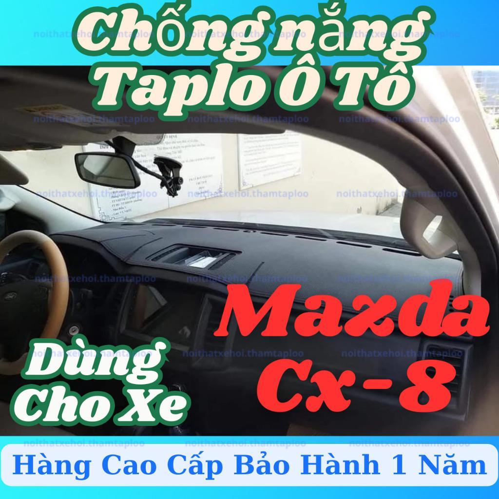 THAM TAPLO MAZDA CX8 WOOD GRAIN LEATHER CARBON LEATHER 3-LAYER SHEEP VELVET WITH ANTI-SLIP TAPLO SUNSCREEN MAT