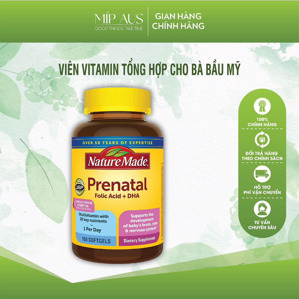 Nature Made Prenatal Multi + American DHA - 150 tablets