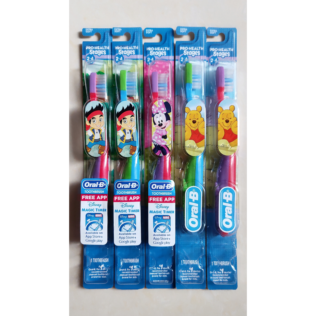 Oral-B Disney Junior Toothbrush super soft children's Toothbrush (2-4 years old) many colors