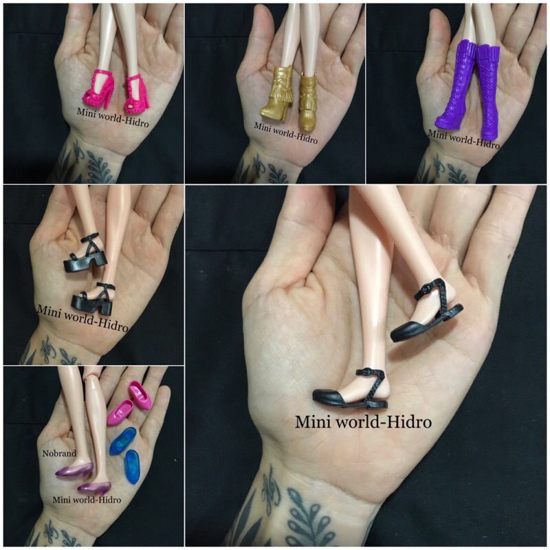 Selected genuine barbie and barbie model muse doll shoe accessories