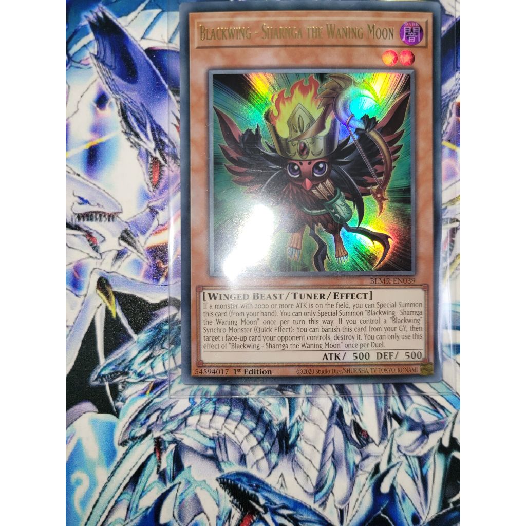 Yugioh Card - TCG (UK) - Blackwing - Sharnga the Waning Moon / BLMR-EN039