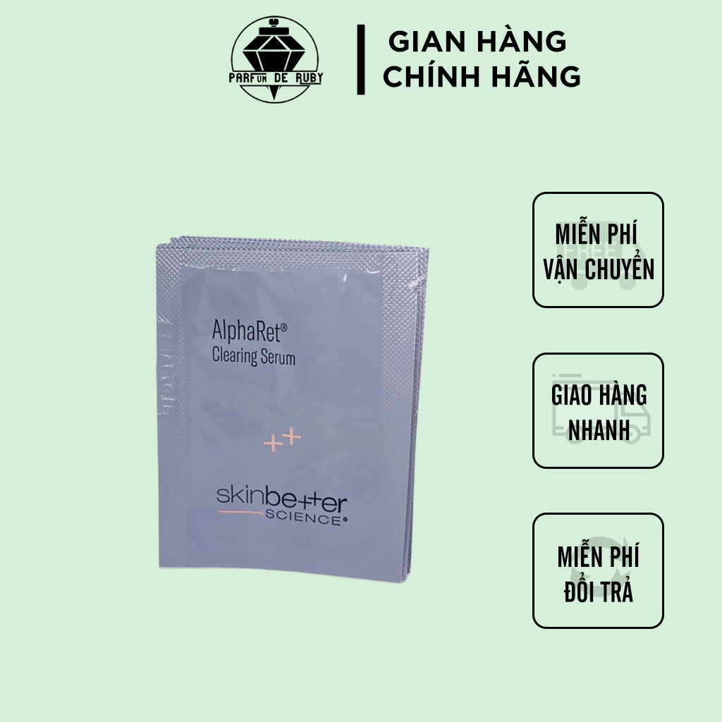 1 Sample Pack of Anti-aging, Shrinking Serum & Pore Cleansing SkinBetter Science AlphaRet Clearing Serum 1ml