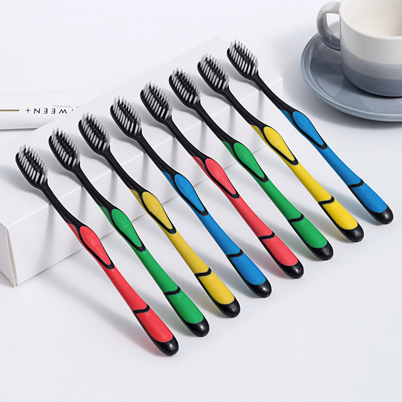 【COM BO 】High Quality Bamboo Charcoal Toothbrush, Cleans Teeth and Cleans Gums