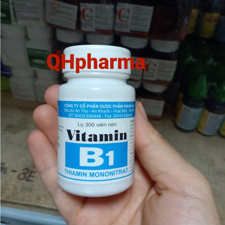 Vitamin B1 Bottle Of 300 Tablets Helps To Increase Metabolism, Reduce Numbness In The West Legs