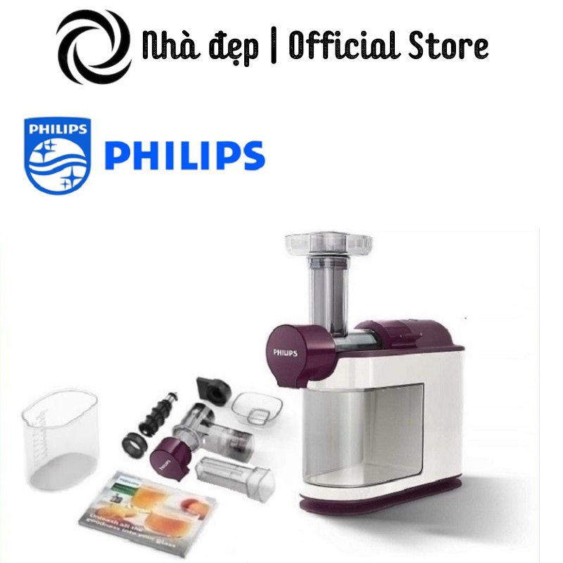 Philips HR1891 Horizontal Axis Slow Press Machine, Juicer, Dehydrated Fruit, Dental