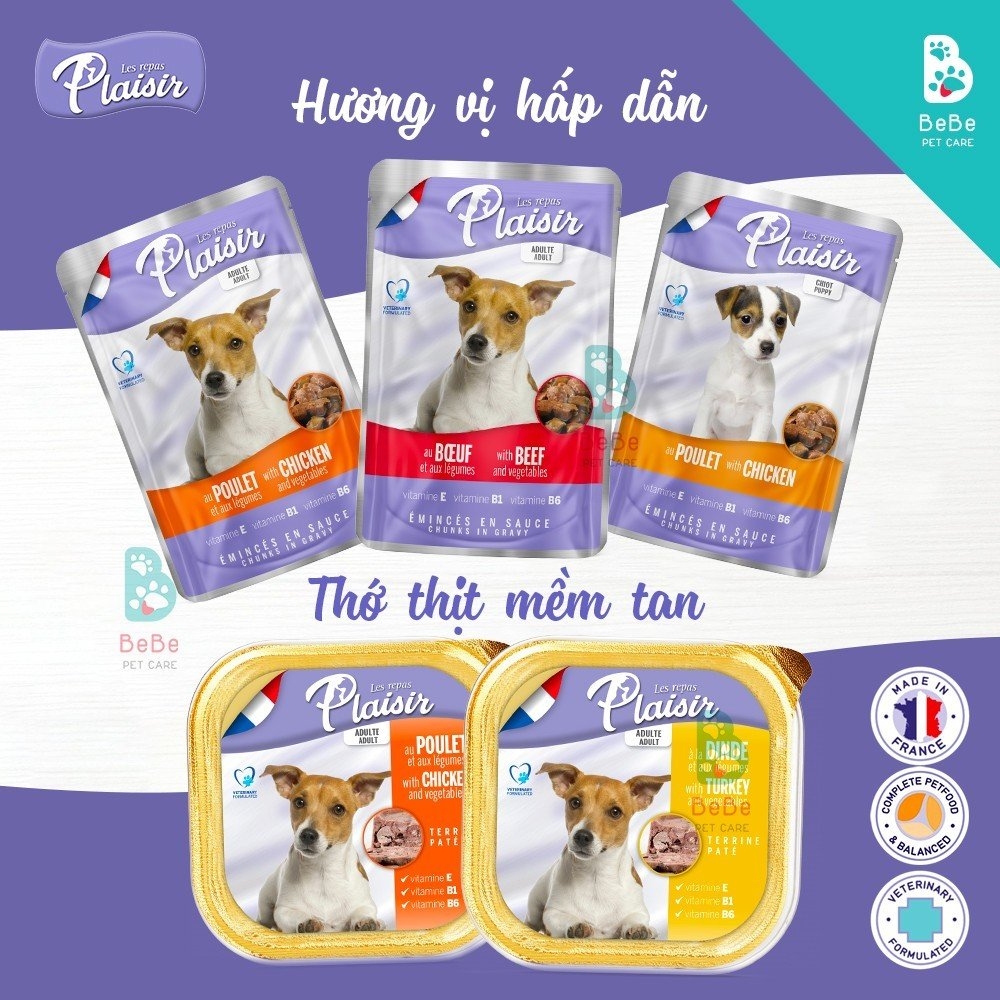 Les Repas PLAISIR French Pate Delicious and Many Flavors for Dogs of All Ages