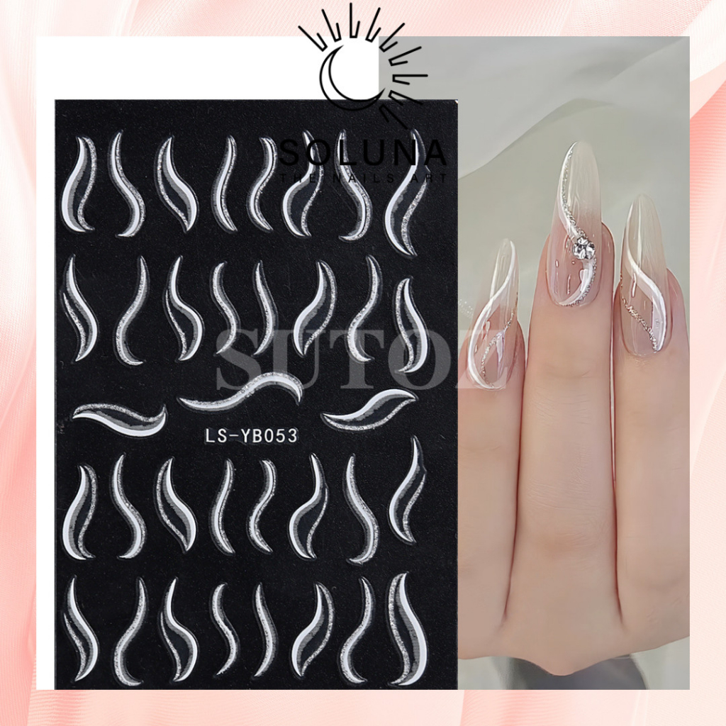 [Most models in Vietnam] nail stickers - Decorative Stickers Thin 3D HandPiece, European style fen