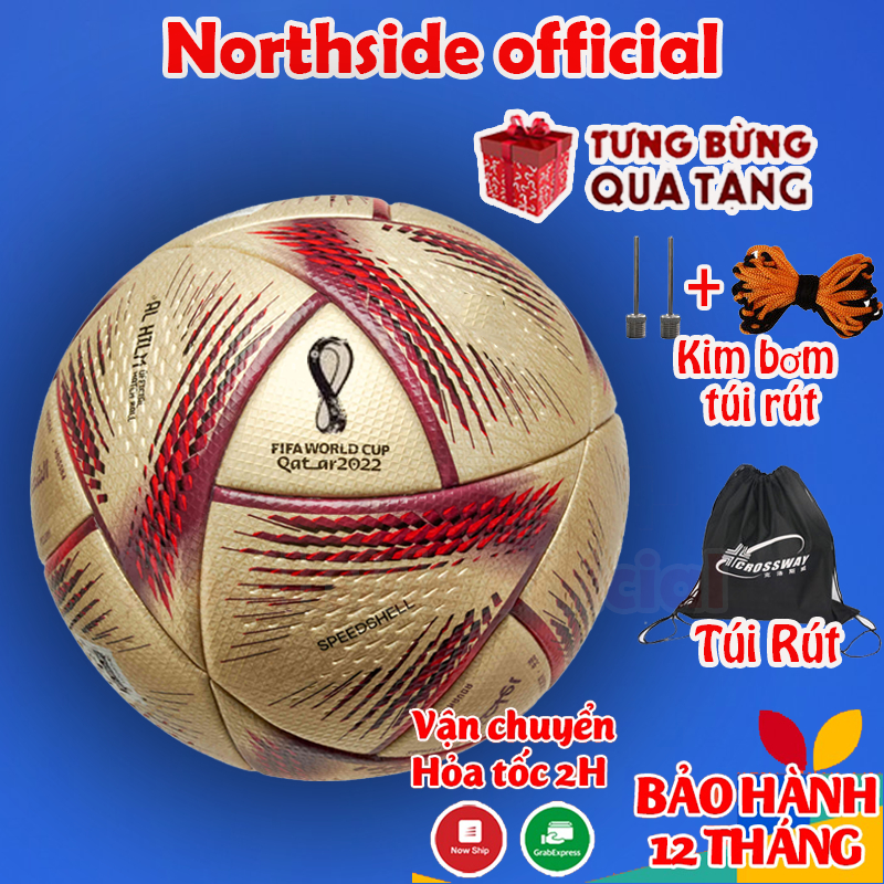 Wc22 Soccer Ball Size 5, Latest Molded Soccer Ball + Free Pump Needle, Leather Mesh Bag 12 Months