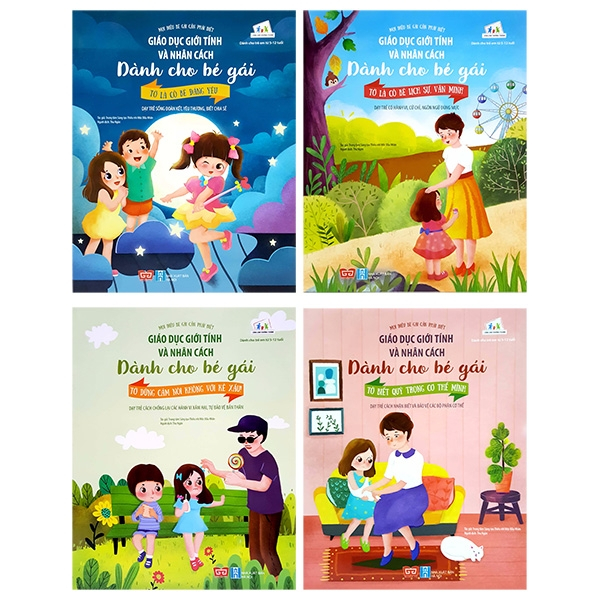 Sex and personality education book for girls (Set of 4 books) - Learn how to protect the body, fight harmful behaviors