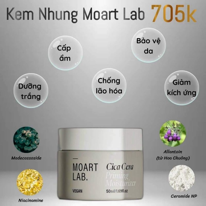Moart Lab velvet cream for skin care 50ml