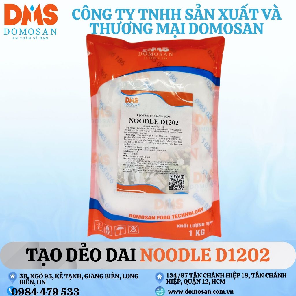 1kg (NODLE D1202) Additive to enhance flexibility for rice paper, noodles, noodles,...