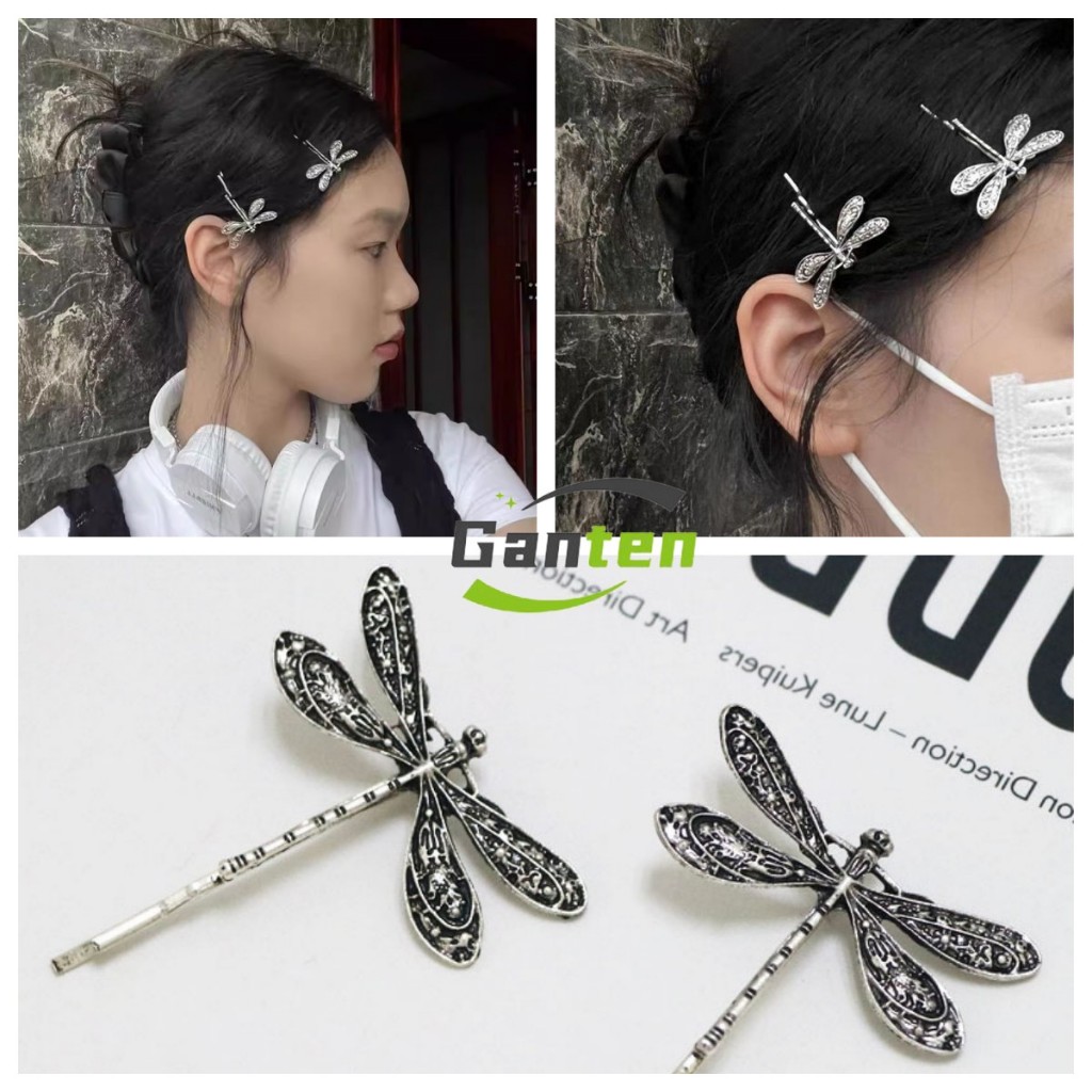 ‍ ️Ganten ‍ ️1 European and American Style Silver Dragonfly Hair Clip