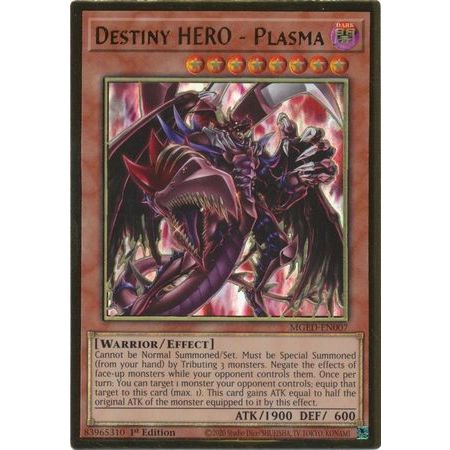 [Yu-gi-oh Card] Destiny HERO - Plasma - MGED-EN007 - Premium Gold Rare 1st Edition