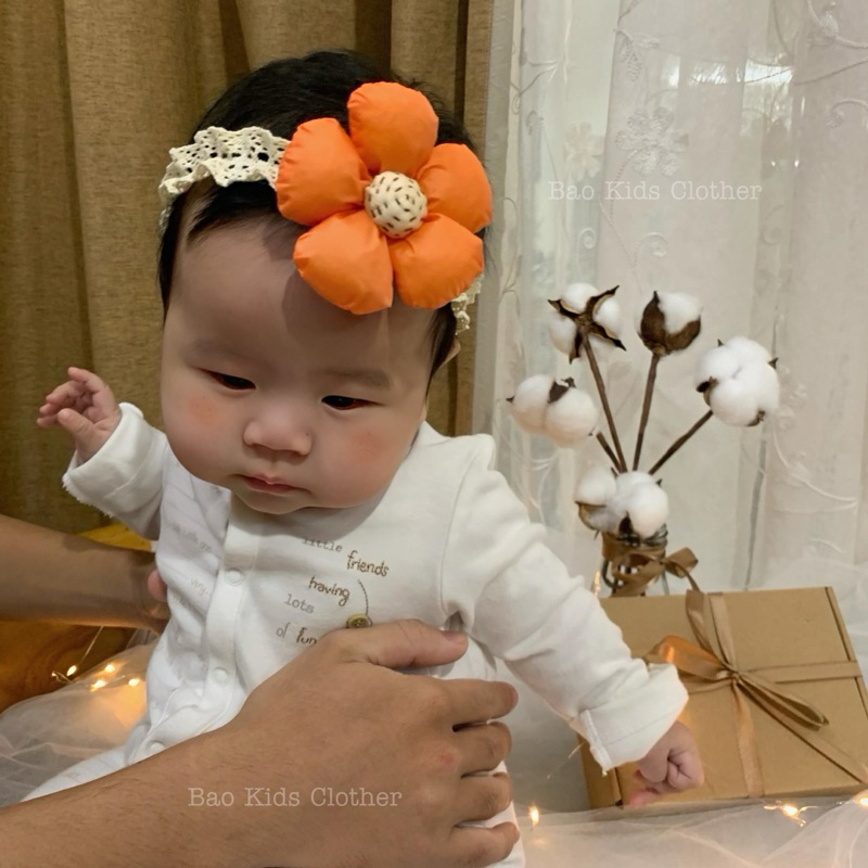 Super Cute Flower Turban for Baby. Turban for baby. Baby Headband. Turban Hoa
