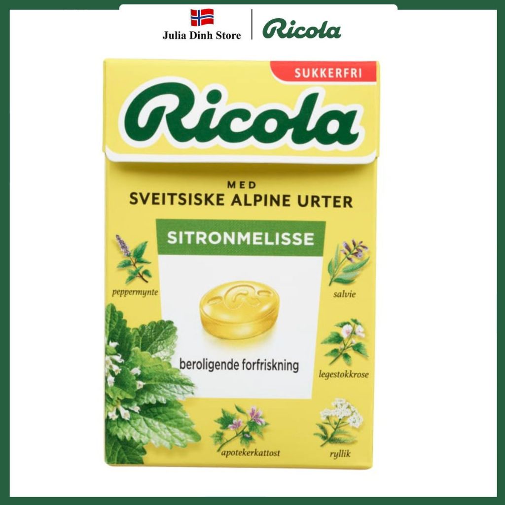 Ricola Herbal Sugar-Free Cough Candy lemon flavor - 50g box