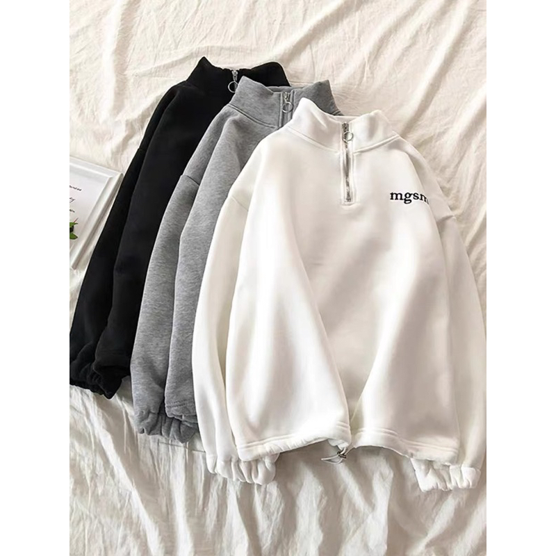Haiphuc Embroidered Collar polo Sweatshirt