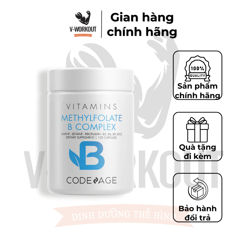 Codeage Brain Supplement METHYLFOLATE B COMPLEX Bottle of 120 Pills Helps Enhance Memory and Balance Mental Health