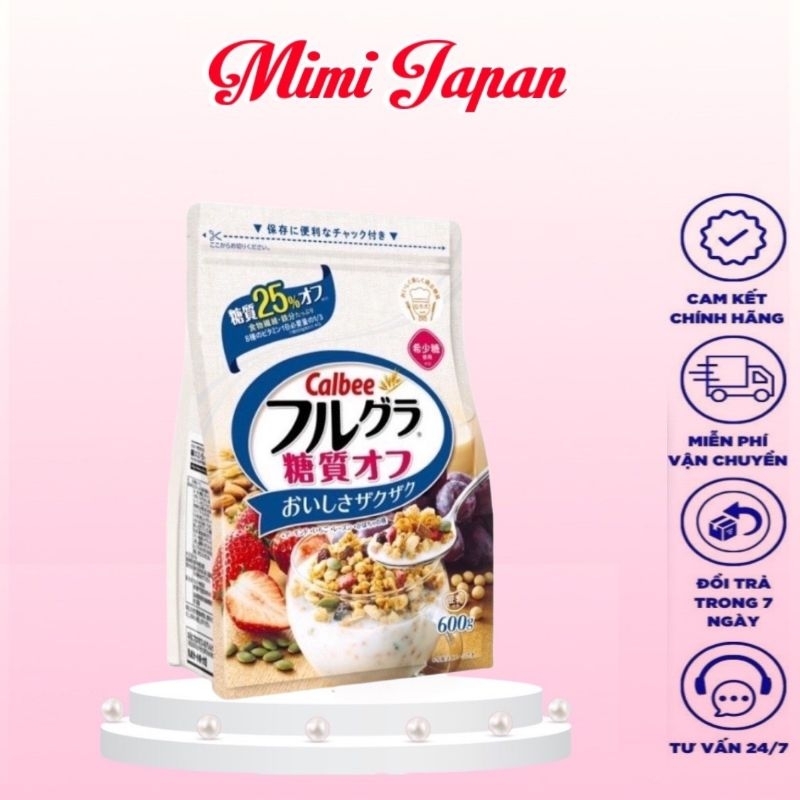 Calbee white fruit cereal 600gram granola cereal diet no sugar less sweet suitable for people losing weight