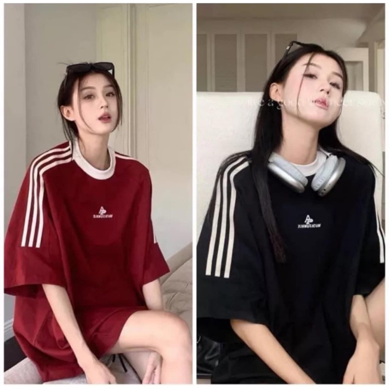 T-shirt with AP hand-embroidered striped neckline made of light, cool cotton