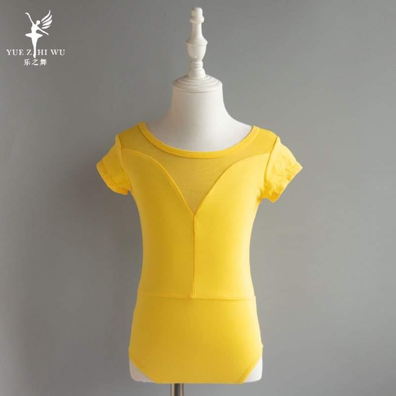 Yellow ballet jumpsuit available in HCMC/yellow ballet leotard for girls
