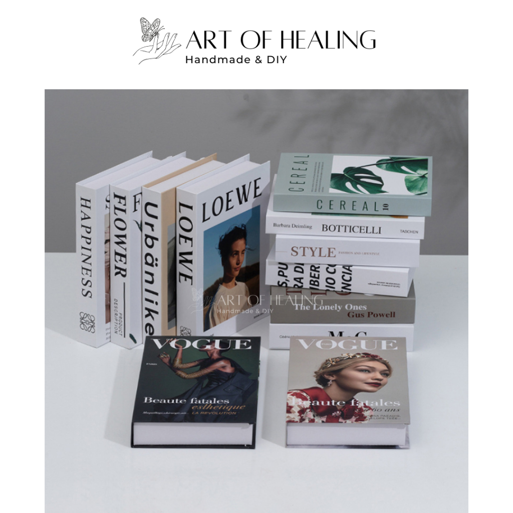 [AOH - Art of Healing] Decorative Book Model vintage cafe shelf decoration for fashion photography - Handmade & DIY