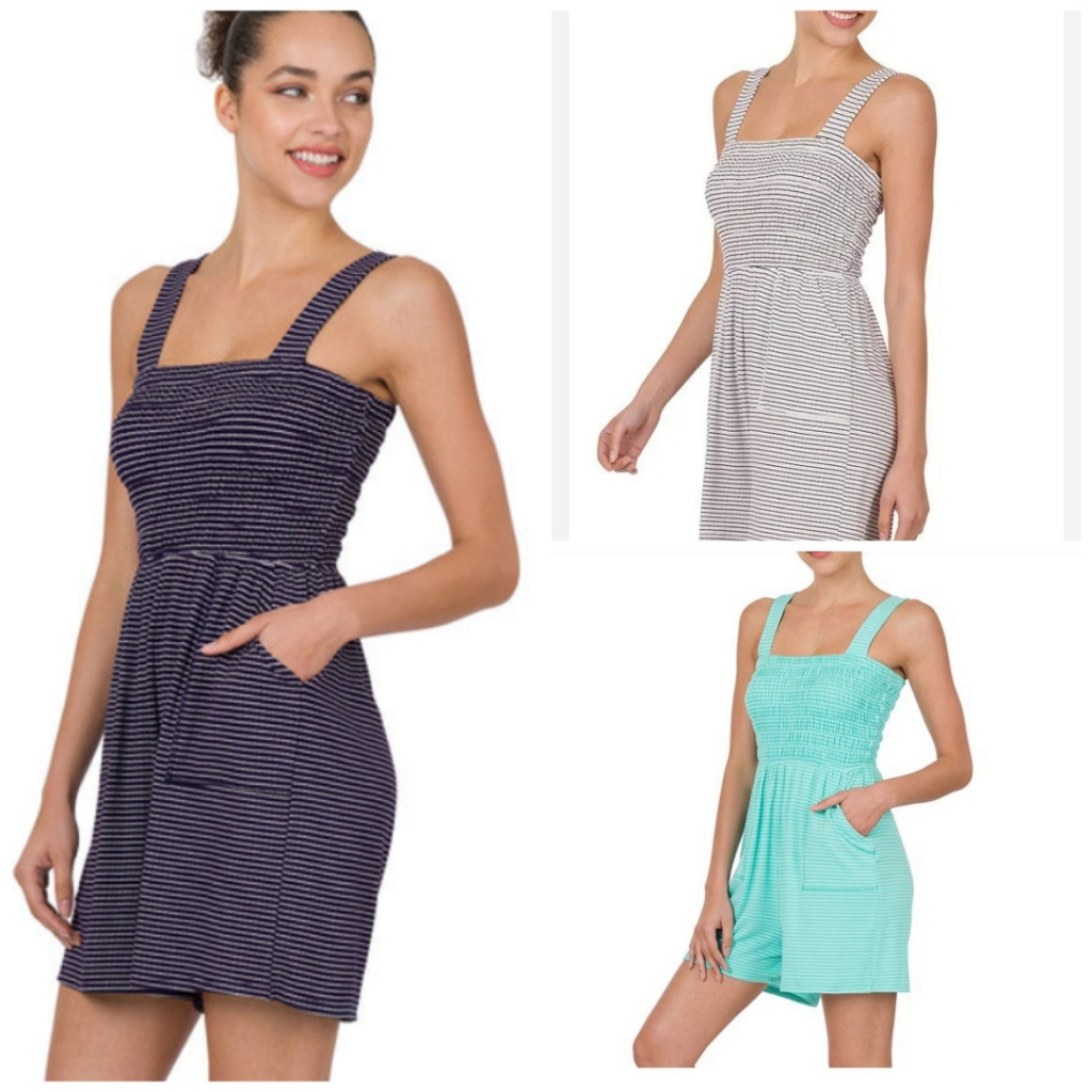 Excellent jumpsuit, genuine two-strap jumpsuit made of thick elastic fabric, size (S-XL)