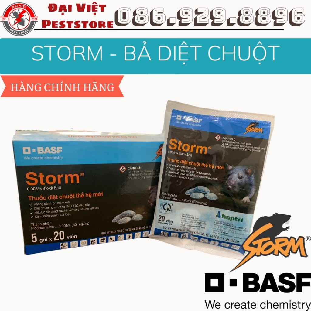 Storm Rat Killer Pack Of 20 Tablets - New Generation Safe Bio-Rat Bait