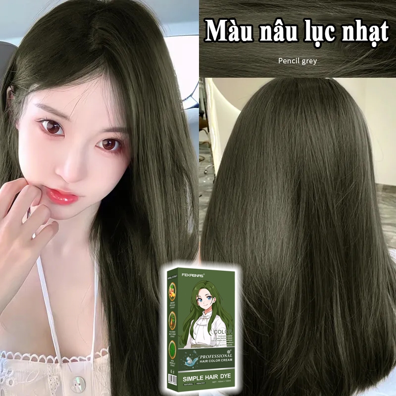 No need to bleach Hair Dye,Light green brown,Strongly healthy and not harmful to hair,Color in one step,hair color tones