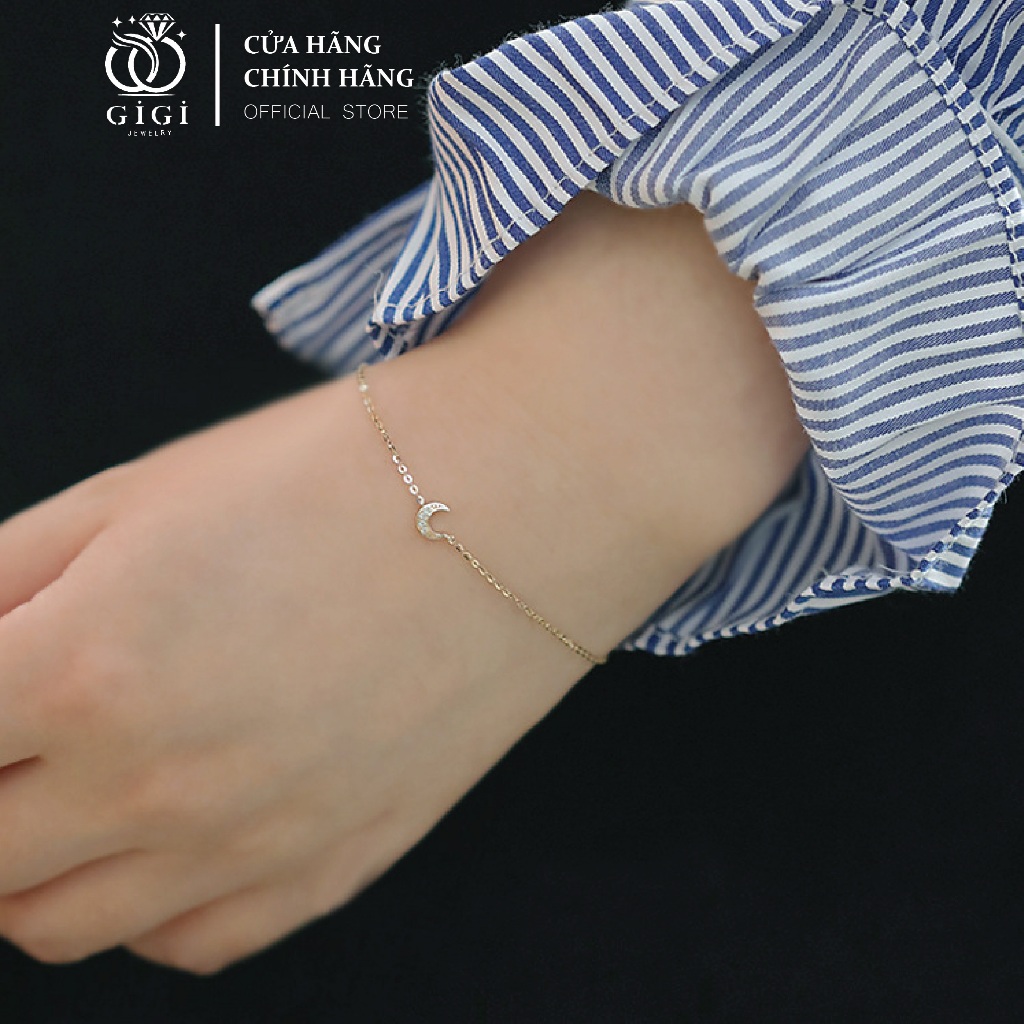 Simple crescent moon bracelet, gold-plated S925 silver bracelet Gigi Jewelry LT003