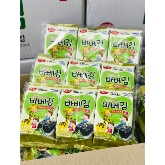 Lot Of 3 Pack] Instant seaweed rice rolls for babies Baby Kim olive flavor date Septemb…