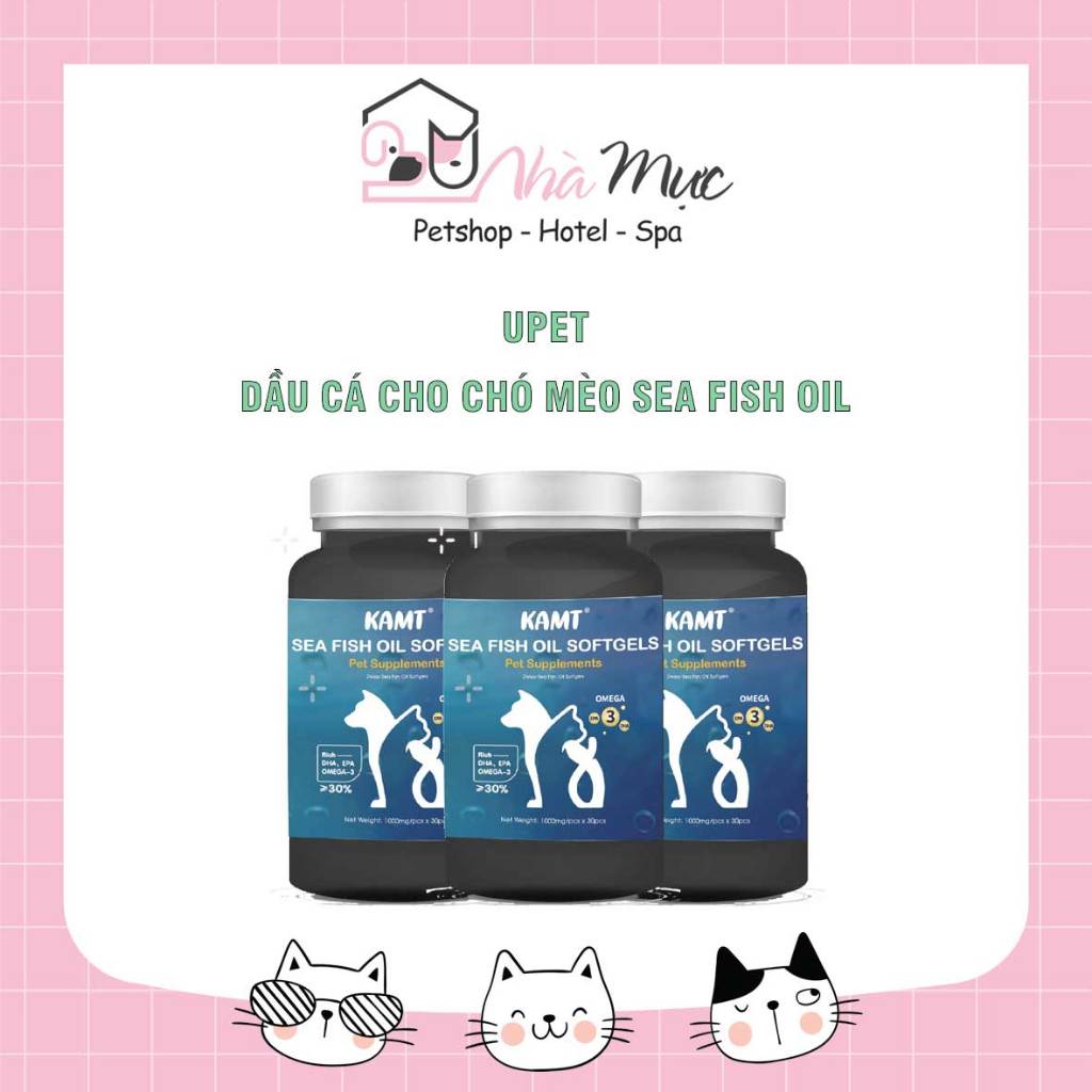 Fish Oil Capsules for Dogs and Cats Nutritional Supplement Box of 60 Capsules & 30 Capsules