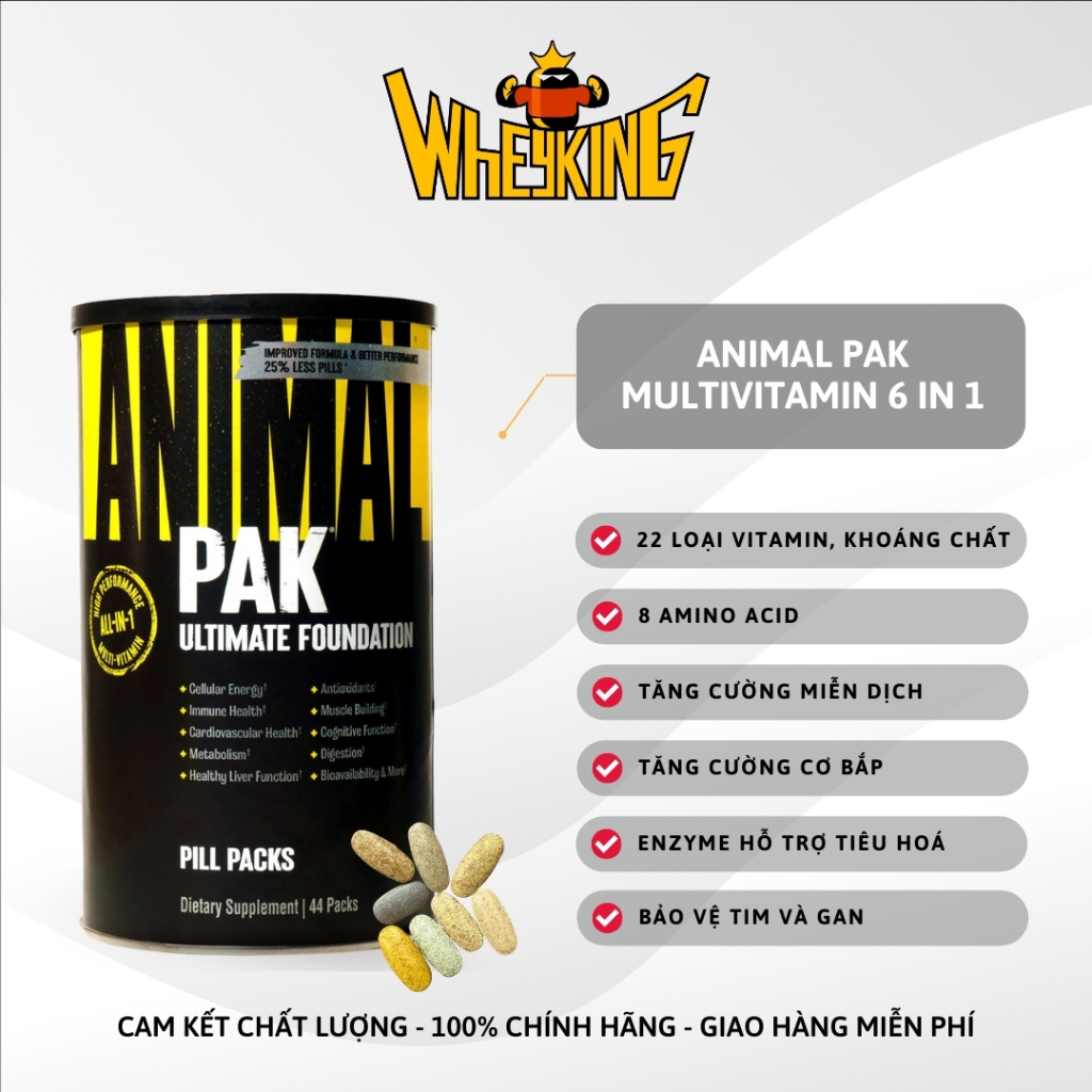 Animal Pak multivitamin, increases immunity, supports health, top 1 in the world