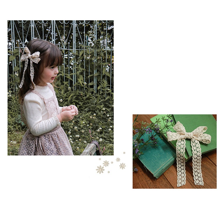 Bunny & Milk Bébe - Princess lace bow hair clip