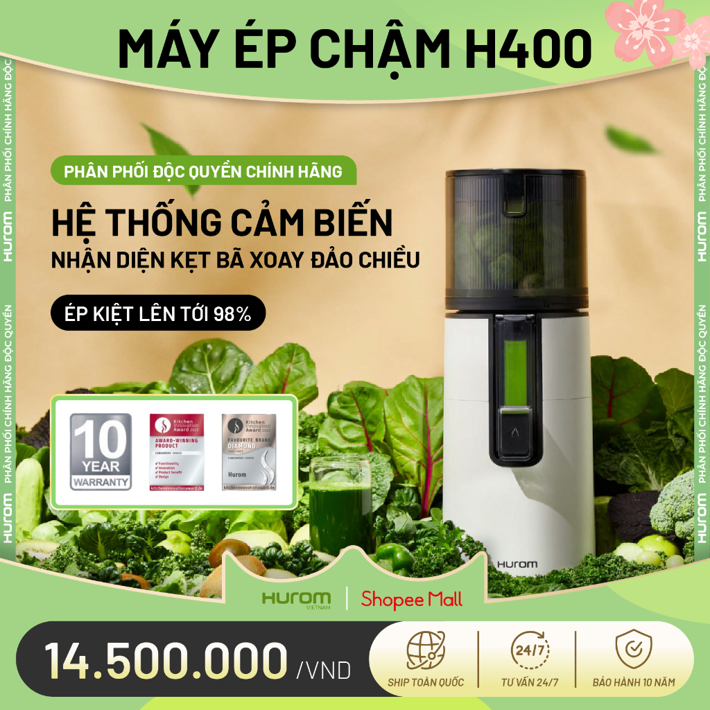 Hurom H400 Slow Press, Hurom H400 Juicer - - Exclusive Distribution In Vietnam