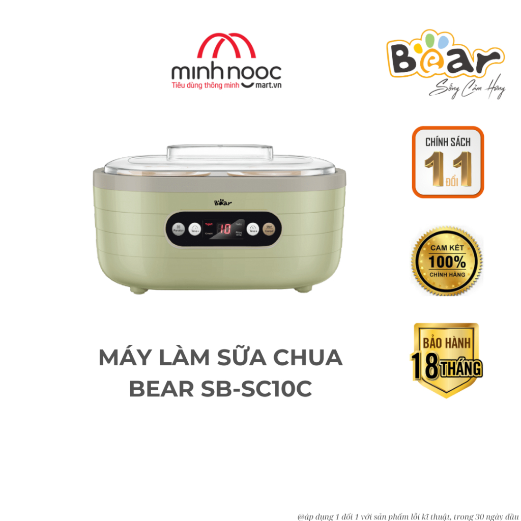 Genuine: Bear SB-SC10C Yogurt Maker With International Version, Safe Ceramic Bowl.